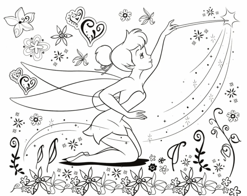 Encantos de Tinker Bell: Magia para Colorir