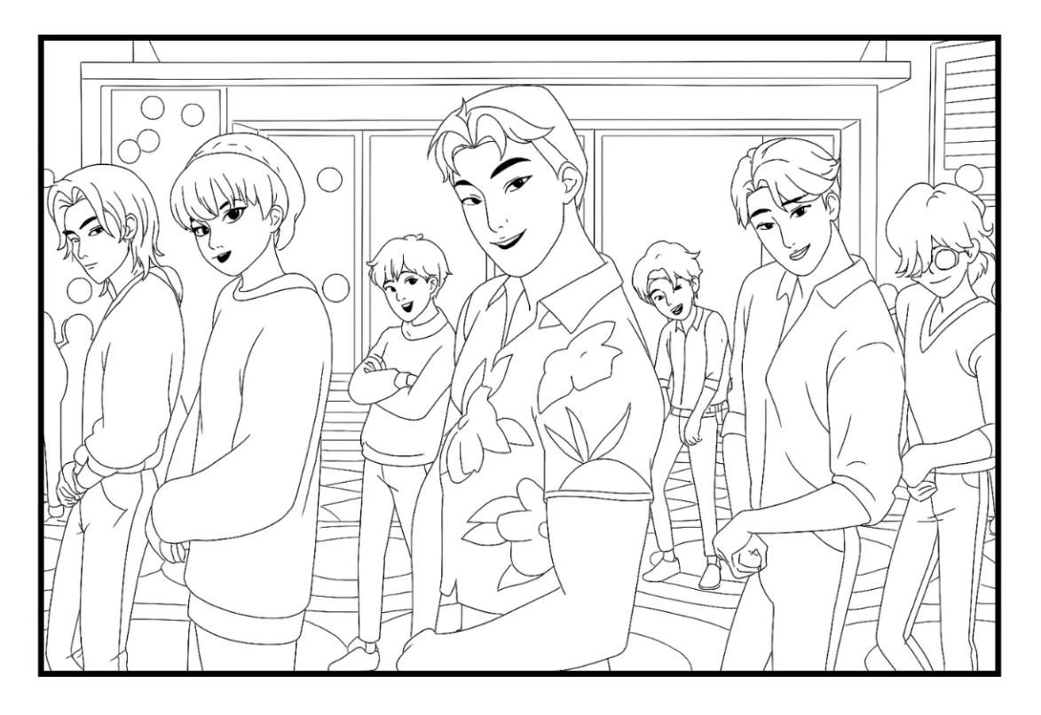 Energia K-Pop para Colorir