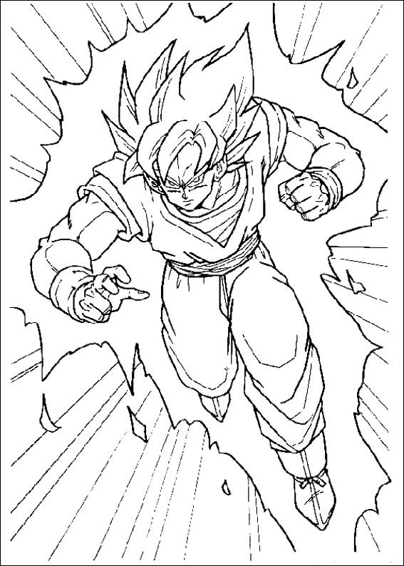 A Energia Poderosa de Goku Ascendendo