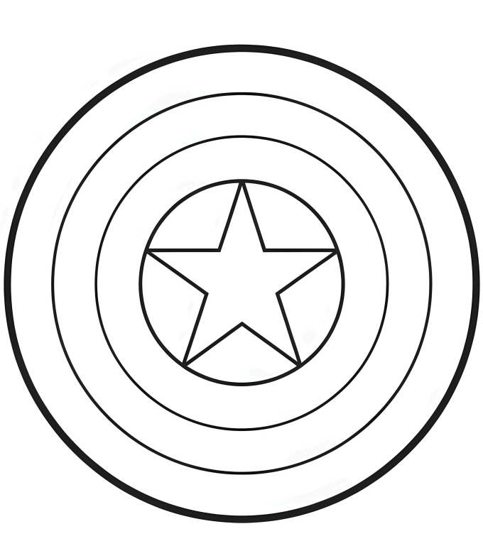 Escudo Icônico do Capitão América