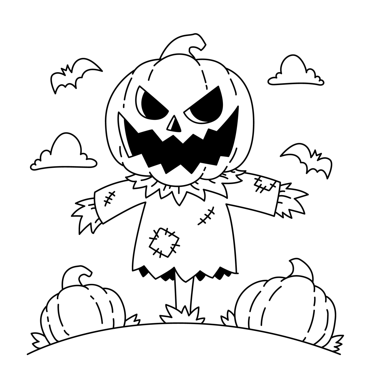 Espantalho de Cabeça de Abóbora: Aguardando o Halloween!