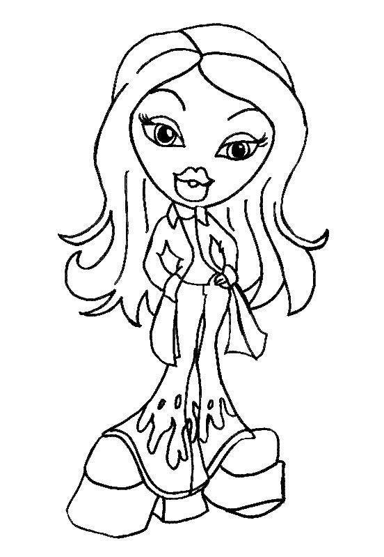 Estilo Bratz: Pronto para Colorir