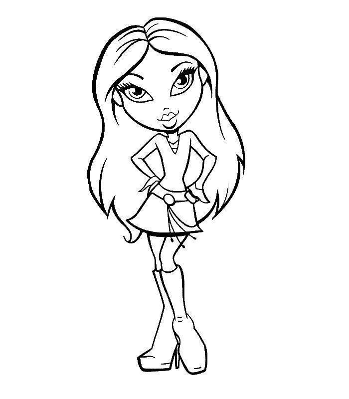 Estilo Bratz: Pronto para Colorir