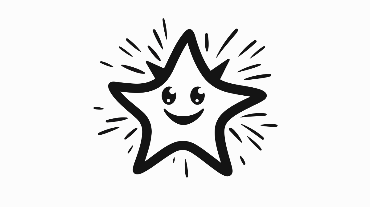 Estrela Sorridente e Brilhante