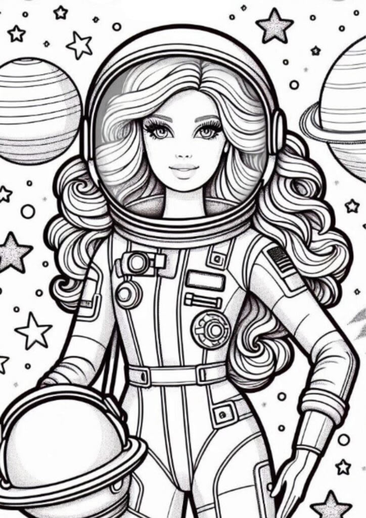 Exploração Espacial com a Astronauta Barbie