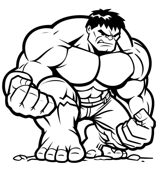 Explosão de Fúria: Colorindo o Hulk Poderoso