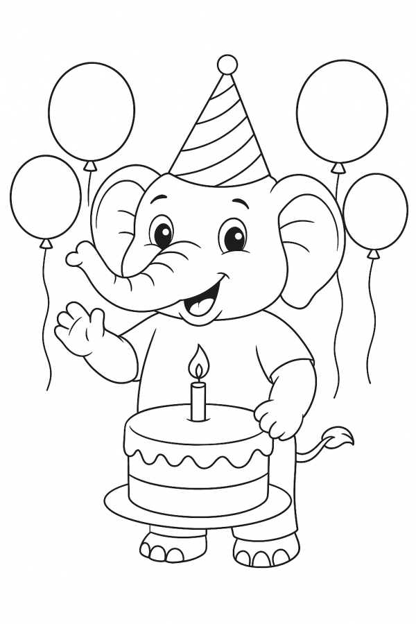 Festa de Aniversário do Elefantinho Alegre