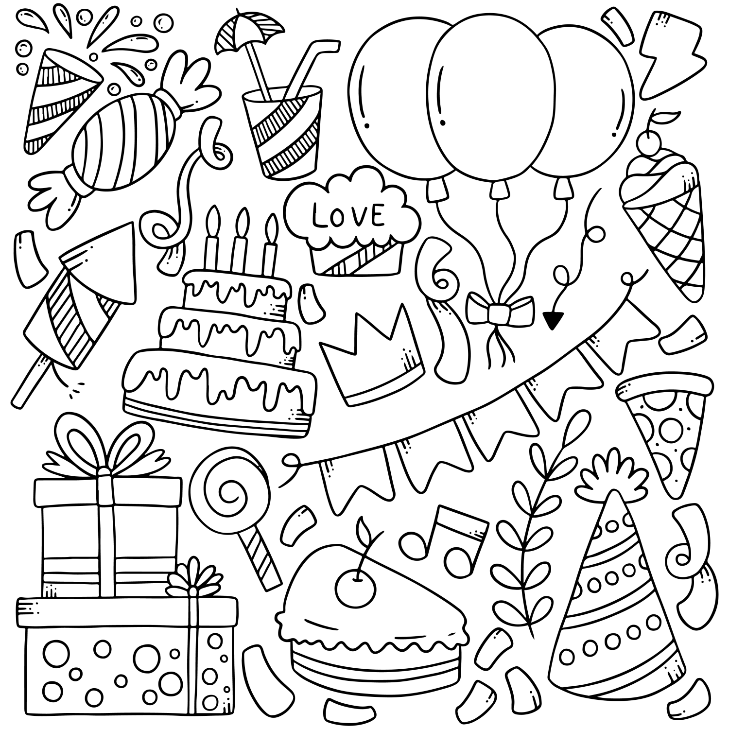 Festa de Aniversário Ilustrada