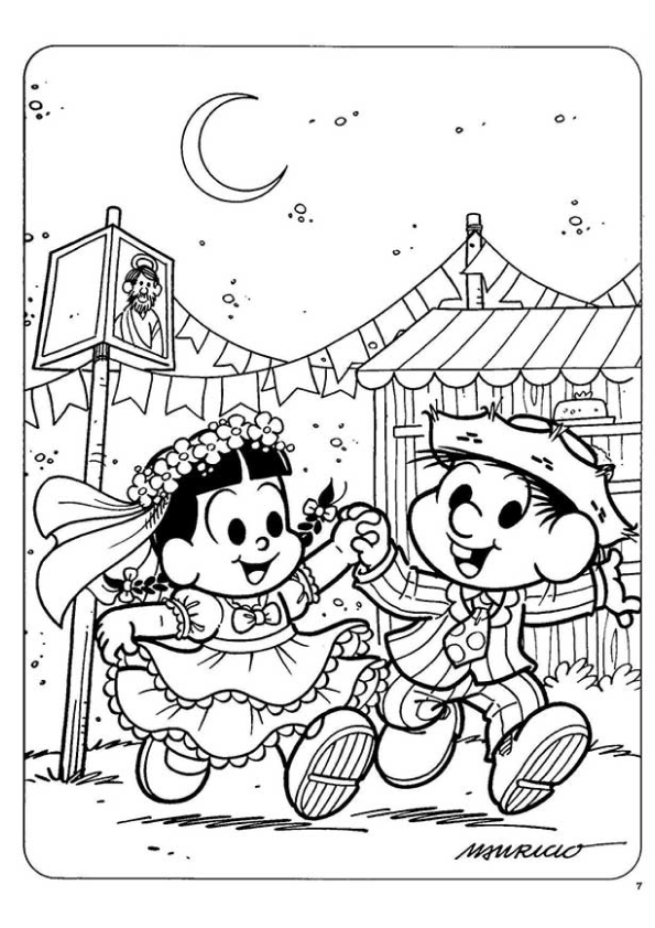 Festa Junina com Mônica e Cebolinha