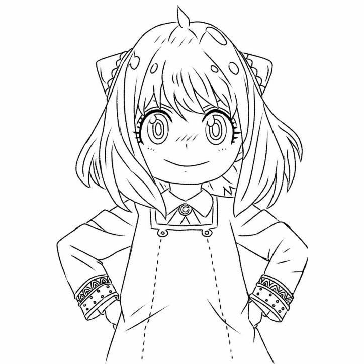 Finn a Irresistível Anya Forger Pronta para Colorir