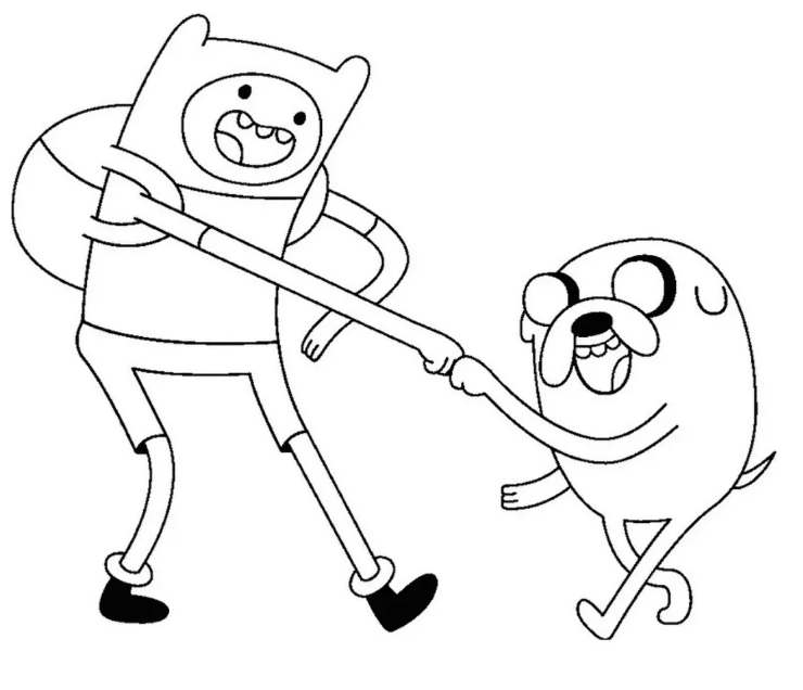 Finn e Jake em Ação: Amigos para Colorir!
