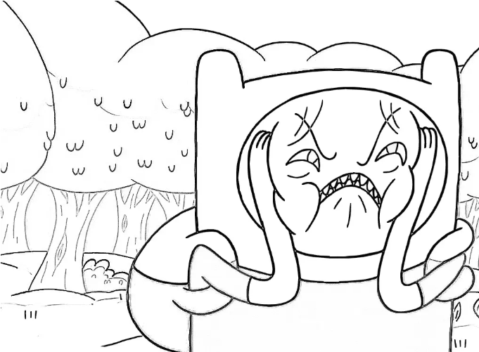 Finn em Momento de Desespero na Floresta de Ooo