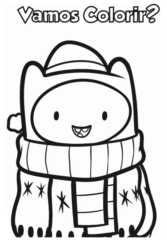 Finn Pronto para o Inverno em Hora de Aventura
