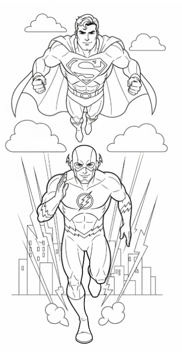 Flash e Superman: Confronto de Velocidade!