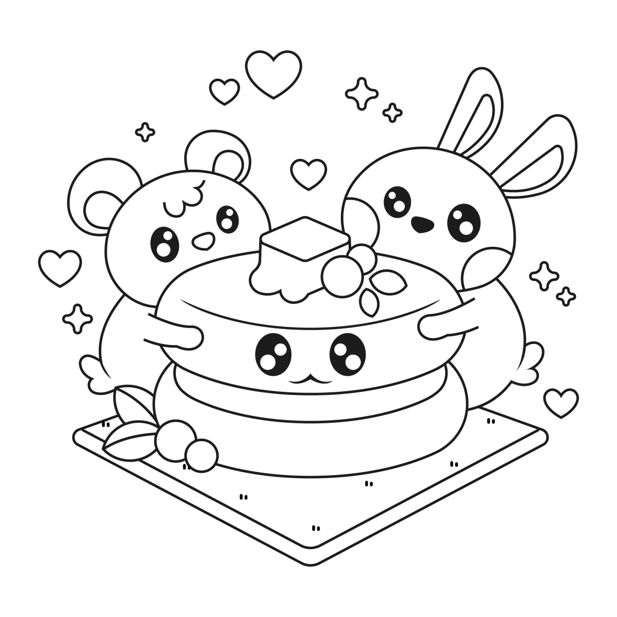 Fofura de Pancakes com Amigos Adoráveis