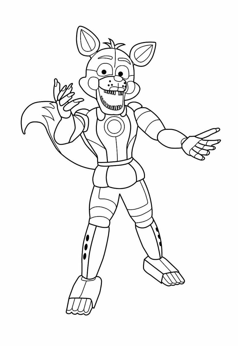 Foxy em Ação: Uma Aventura para Colorir