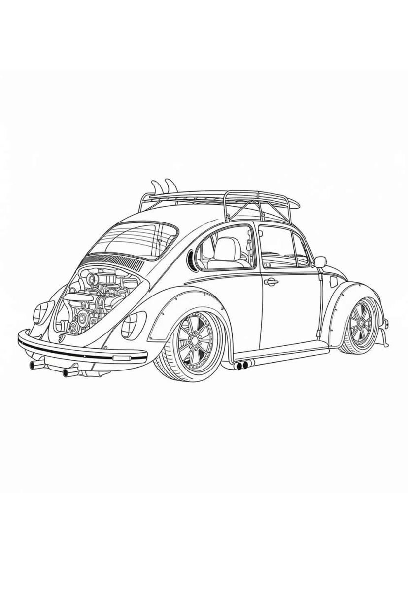 Fusca Clássico para Colorir