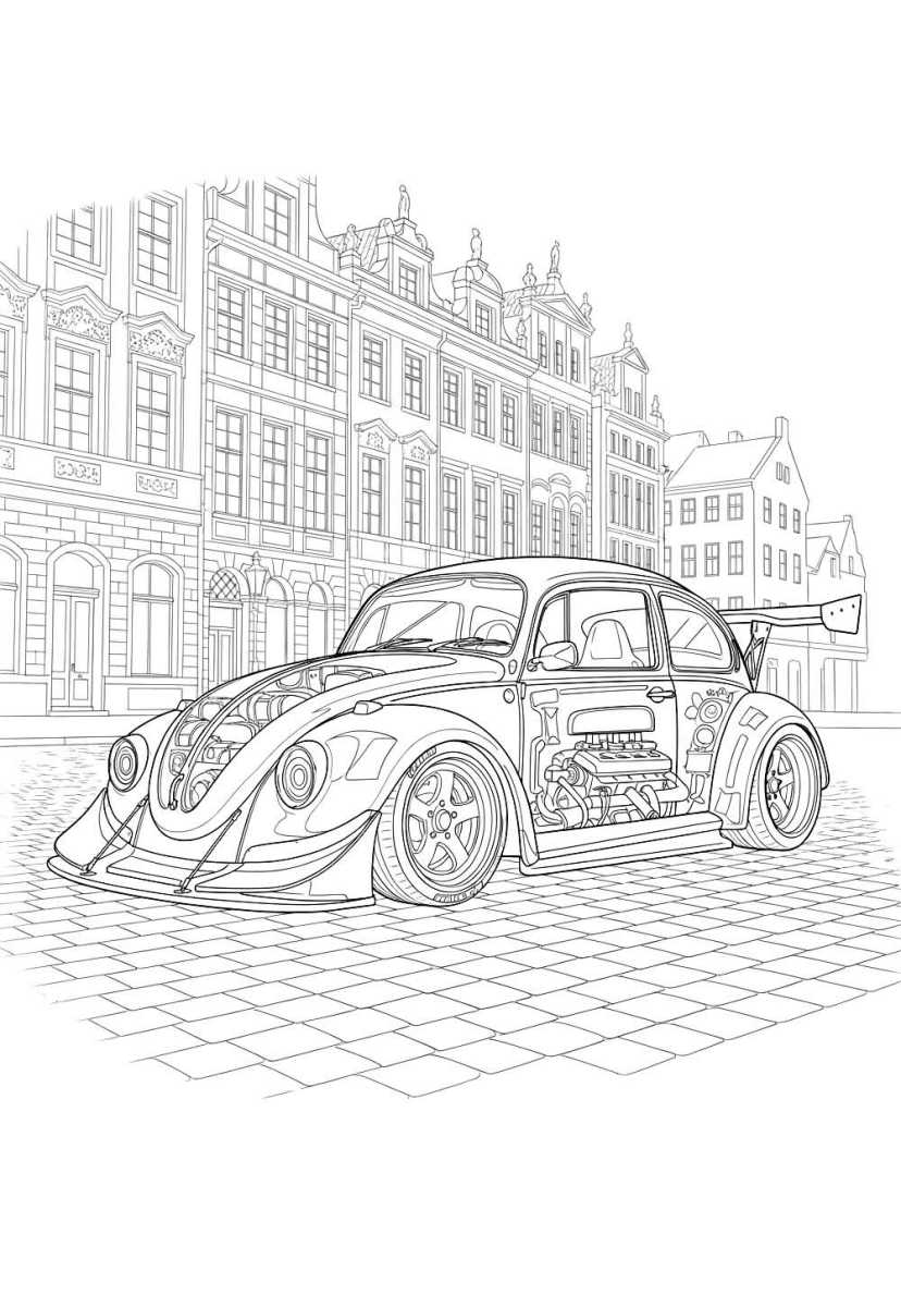 Fusca Tuning nas Ruas Antigas