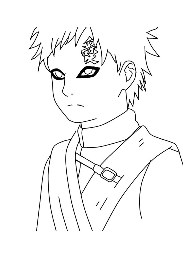 Gaara em preto e branco