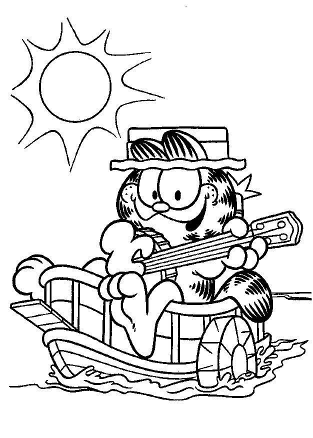 Garfield Aventureiro no Barco