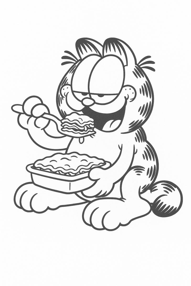 Garfield se Delicia com Lasanha