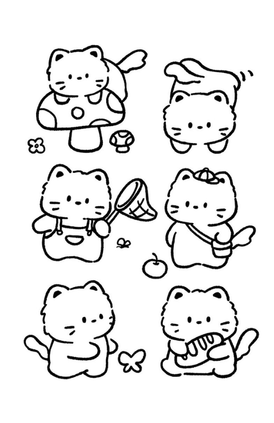 Fofura em Ação: Gatíneos Kawaii Exploram Aventuras
