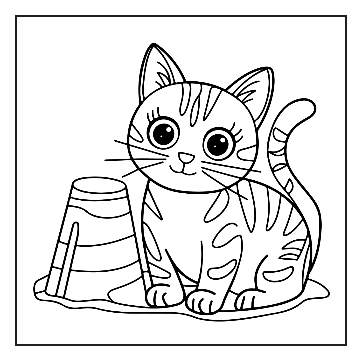Gatinho Aguardando Aventuras no Deserto