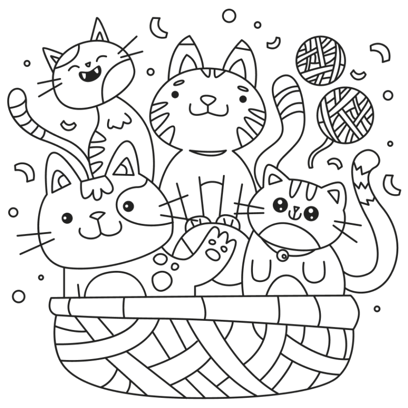 Gatinhos em Aventura Tricotada