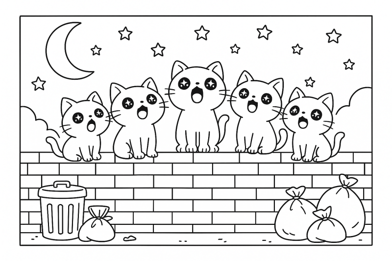 Gatinhos Serenata sob as Estrelas