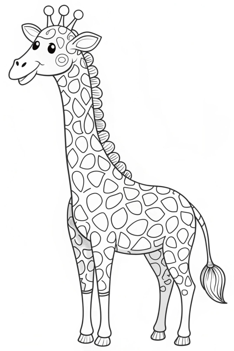 A Graciosa Girafa para Colorir