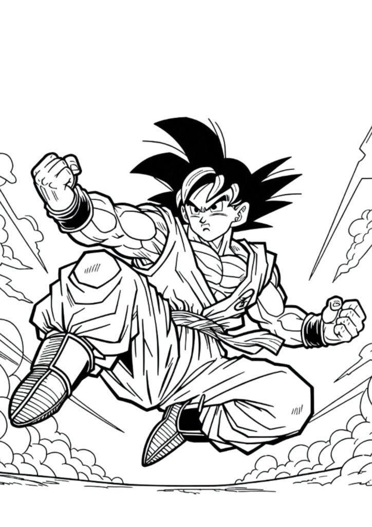 Goku em Ação: Pronto para a Batalha!