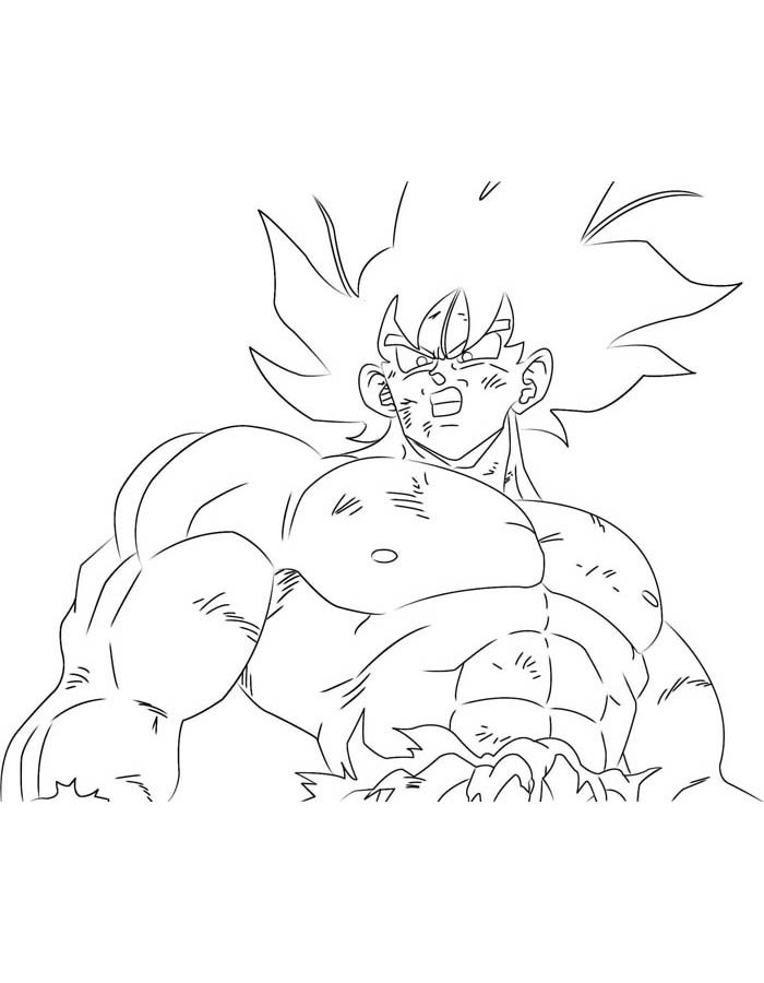 Goku em Super Saiyajin: Pronto para a Ação