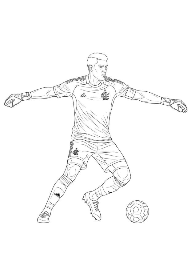 Goleiro Heróico do Flamengo em Ação