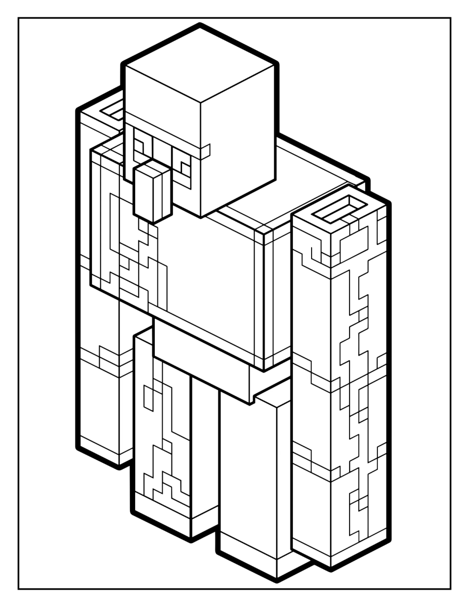 Desenho de Golem de Ferro para imprimir e colorir