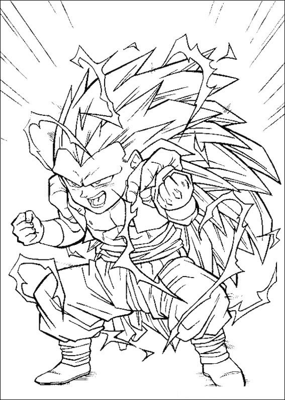 Gotenks Super Saiyajin em Ação