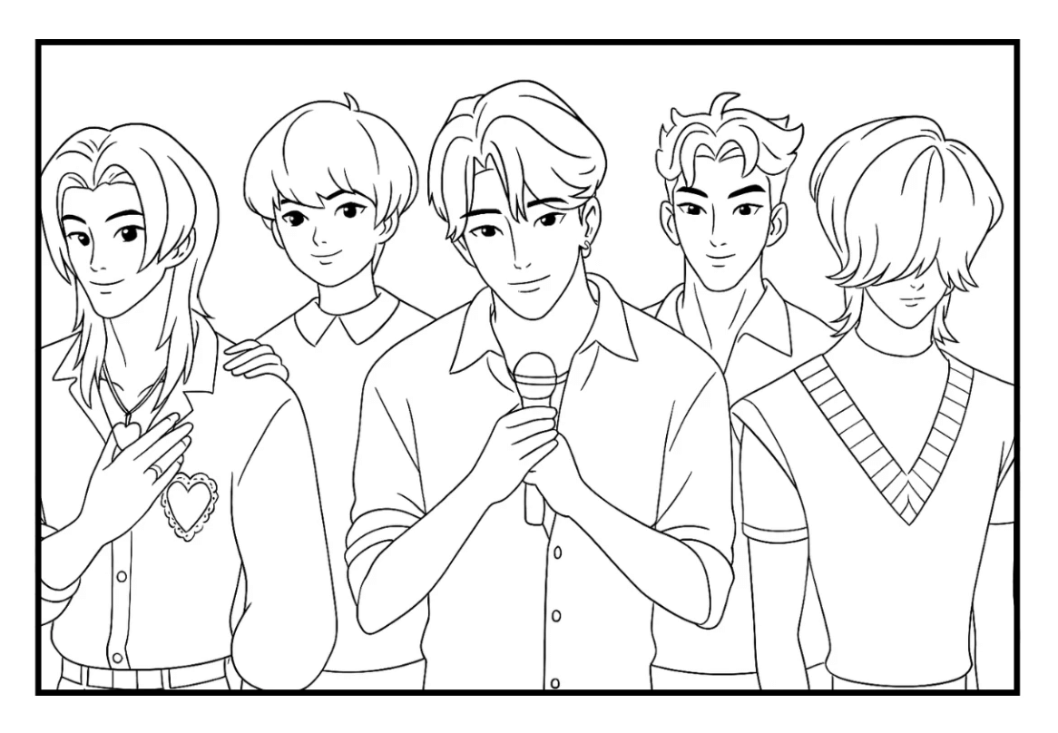 Harmonia em Traço: Guerreiros do K-Pop
