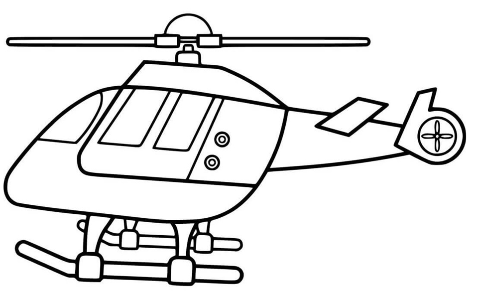 Helicóptero Empolgante para Colorir