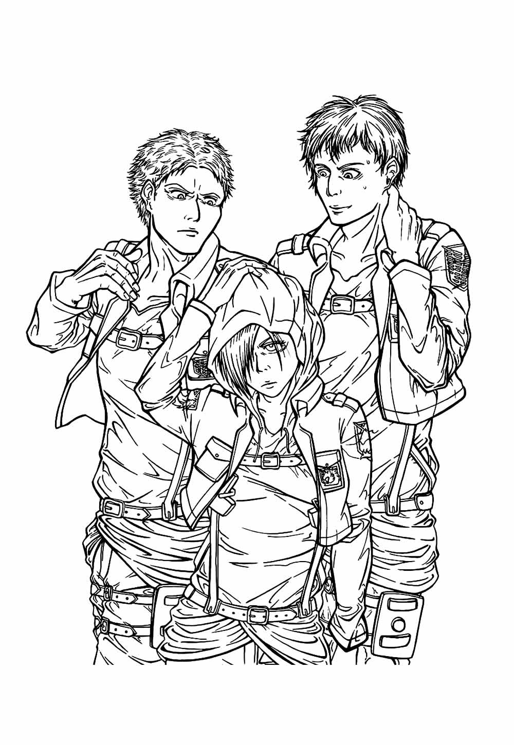Heróis de Attack on Titan para Colorir
