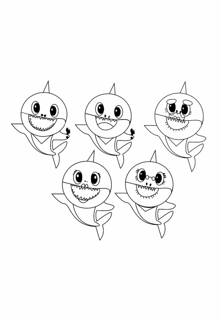Hora de Colorir com a Família Baby Shark