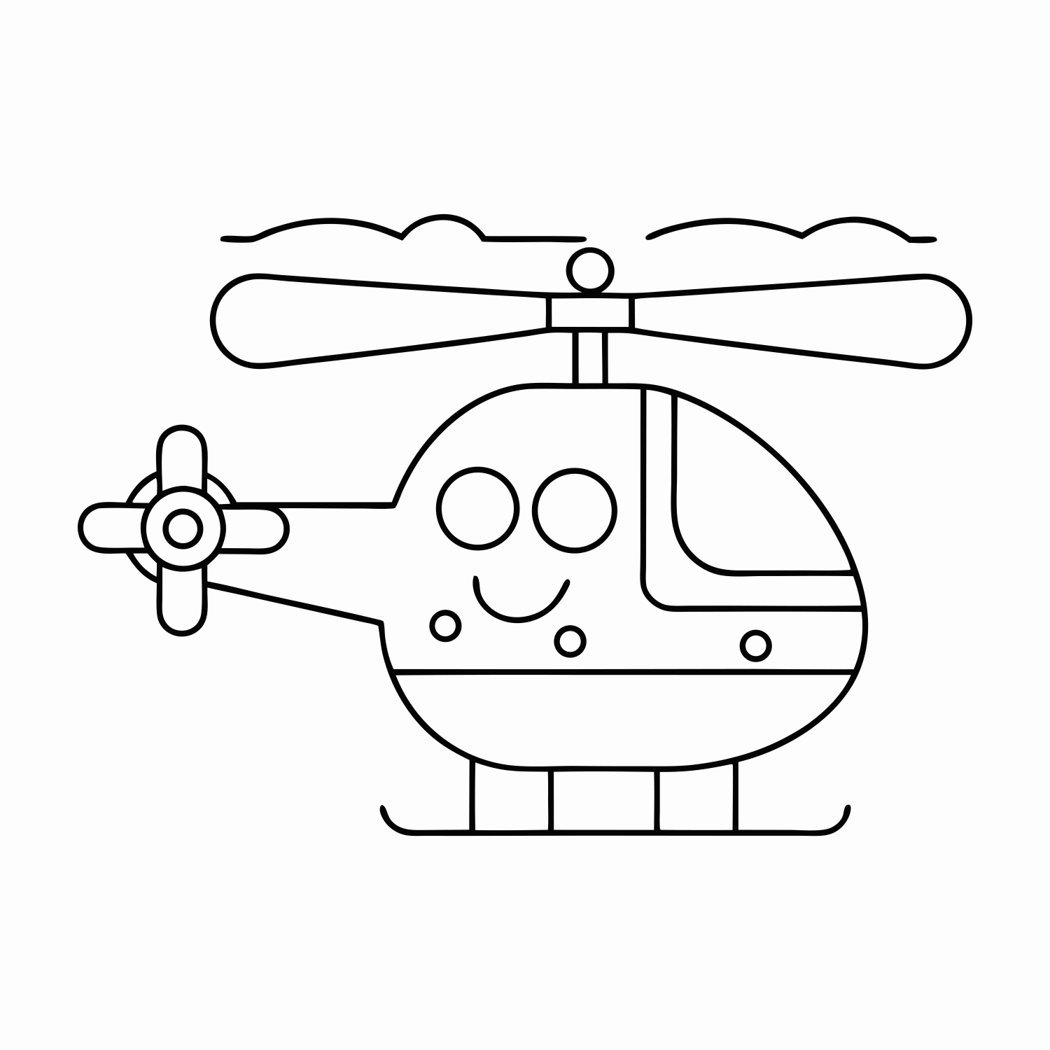 Hora de Colorir o Helicóptero Amigo