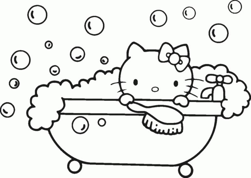 Hora do Banho com Hello Kitty