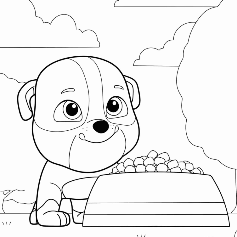 Hora do Lanche com Rubble da Patrulha Canina