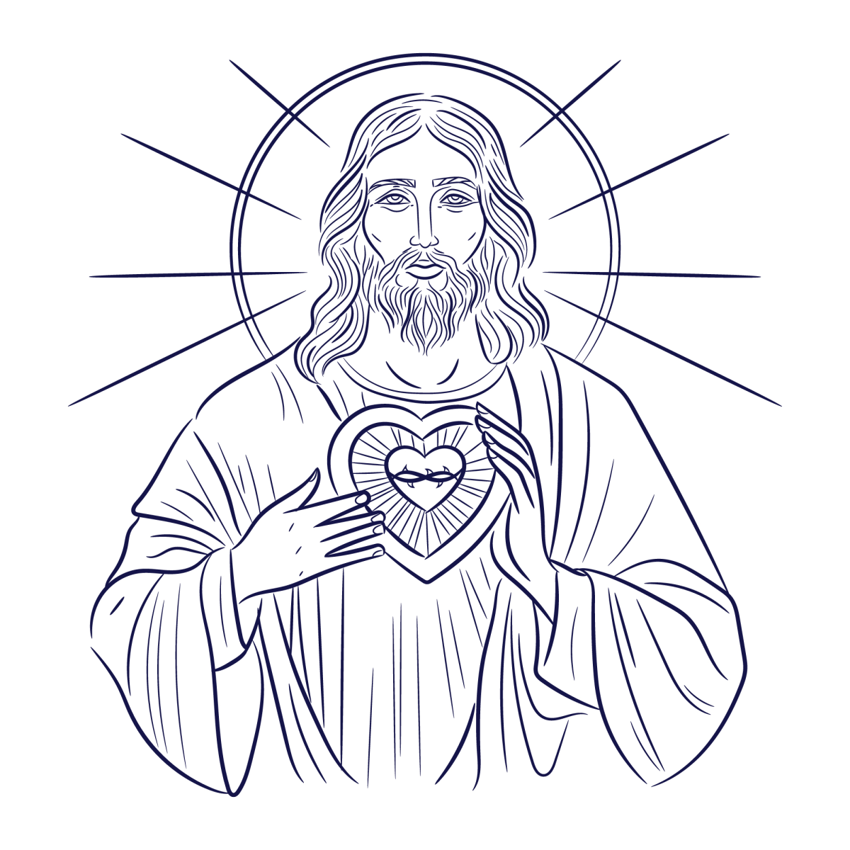 Ilustração do Sagrado Coração de Jesus
