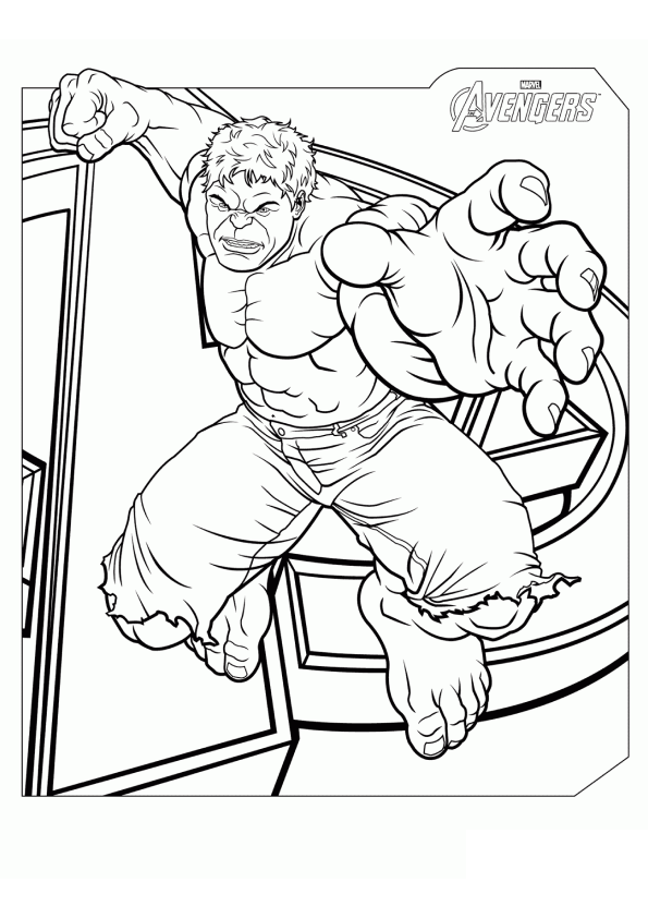 Incrível Hulk em Ação: Uma Cena para Colorir