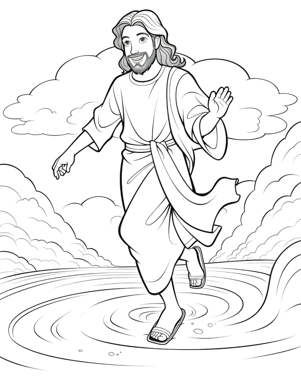 Milagre das Águas: Jesus Caminhando sobre as Ondas