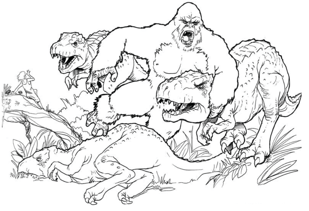 King Kong e os Dinossauros em Ação