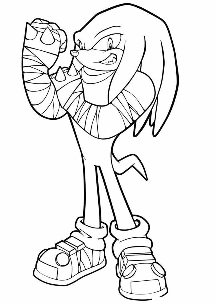 Knuckles em Ação: Hora de Colorir!