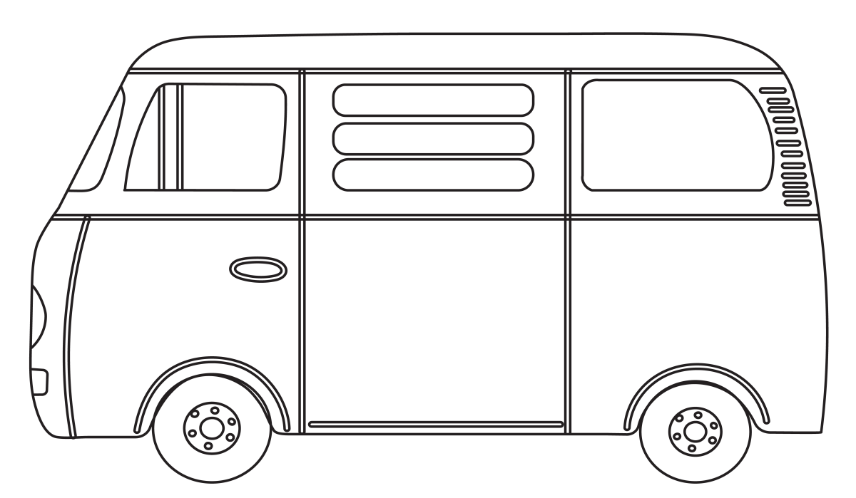 A Fantástica Kombi Clássica para Colorir