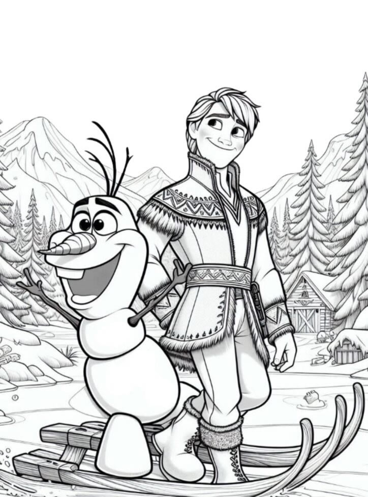Kristoff e Olaf em Aventuras Congelantes