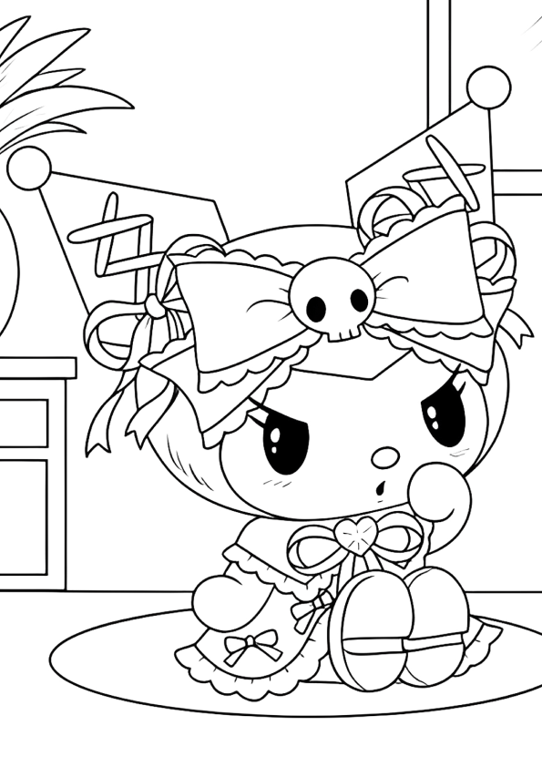 Explorando o Carisma de Kuromi em Trajes Elegantes